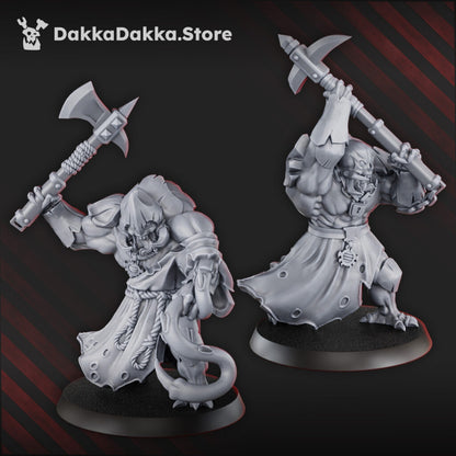 Mutant Uprising Amalgamants, proxy miniature, 28mm heroic scale unpainted resin, view 6
