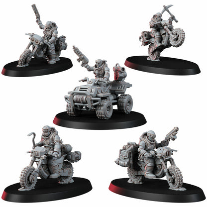 Mutant Uprising Angels Mc, proxy miniature, 28mm heroic scale unpainted resin