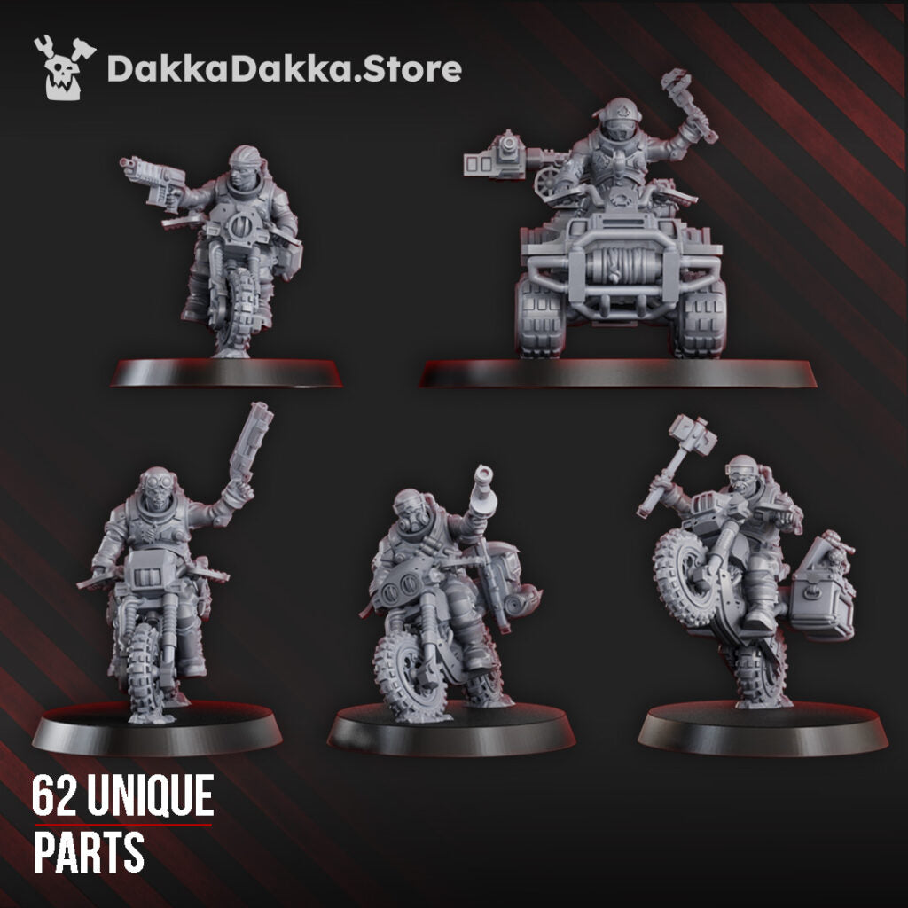 Mutant Uprising Angels Mc, proxy miniature, 28mm heroic scale unpainted resin, view 2