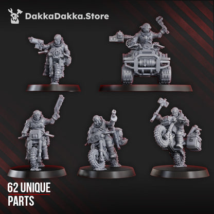 Mutant Uprising Angels Mc, proxy miniature, 28mm heroic scale unpainted resin, view 2