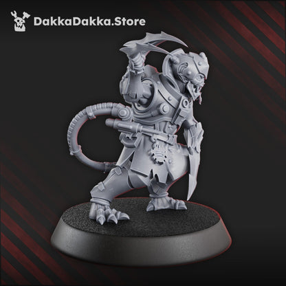 Mutant Uprising Commander Prevalion, proxy miniature, character, 28mm heroic scale unpainted resin, view 5