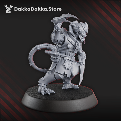 Mutant Uprising Commander Prevalion, proxy miniature, character, 28mm heroic scale unpainted resin, view 8