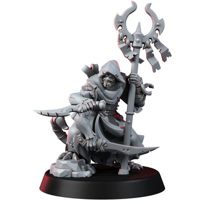 Mutant Uprising Elite Bodyguard, proxy miniature, 28mm heroic scale unpainted resin, view 2