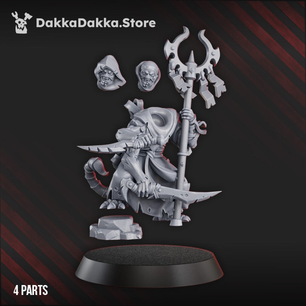 Mutant Uprising Elite Bodyguard, proxy miniature, 28mm heroic scale unpainted resin, view 5