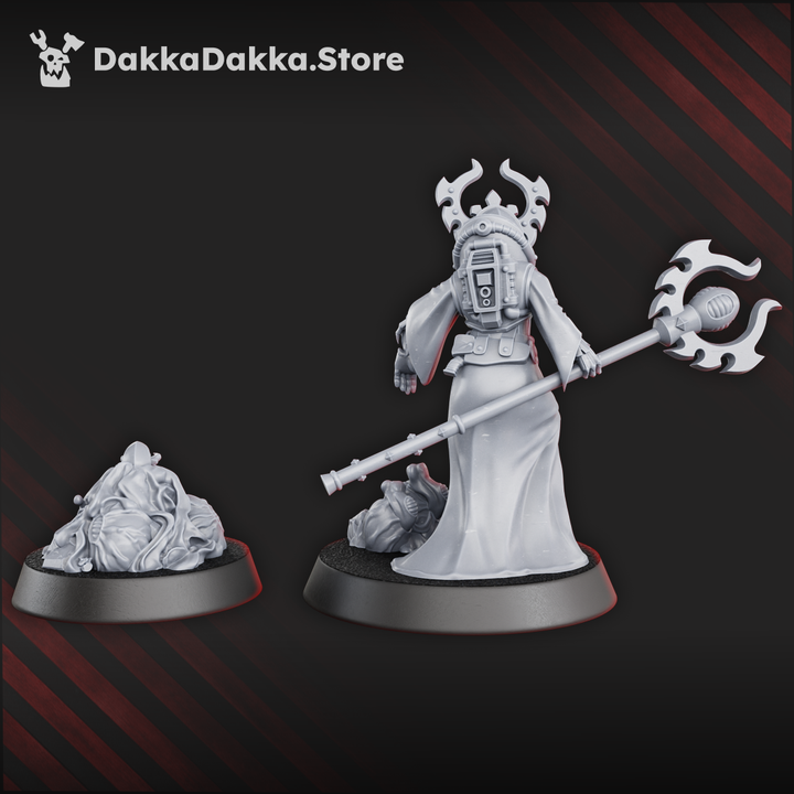 Mutant Uprising Hierophant, proxy miniature, 28mm heroic scale unpainted resin, view 6