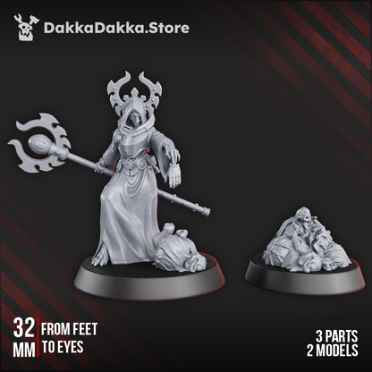 Mutant Uprising Hierophant, proxy miniature, 28mm heroic scale unpainted resin, view 7