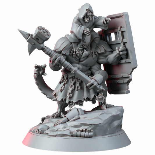 Mutant Uprising Interfusant, proxy miniature, 28mm heroic scale unpainted resin, view 2