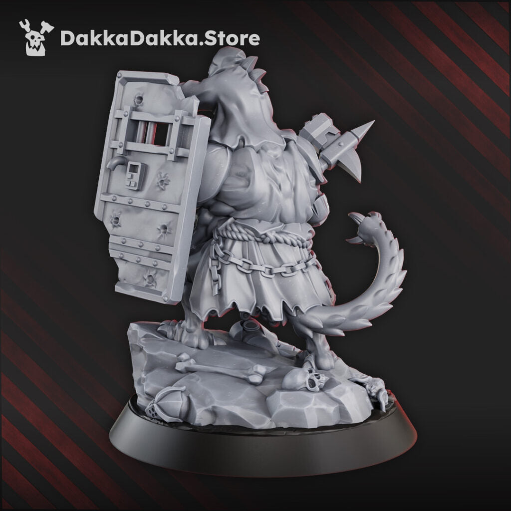 Mutant Uprising Interfusant, proxy miniature, 28mm heroic scale unpainted resin, view 4