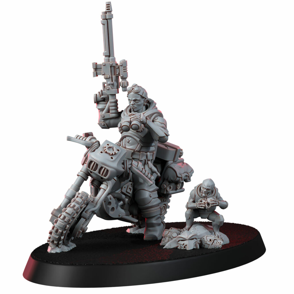 Mutant Uprising Overseer Angels, proxy miniature, 28mm heroic scale unpainted resin, view 2