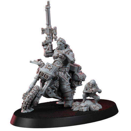 Mutant Uprising Overseer Angels, proxy miniature, 28mm heroic scale unpainted resin, view 2
