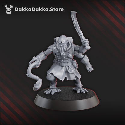 Mutant Uprising Witness, proxy miniature, 28mm heroic scale unpainted resin, view 4