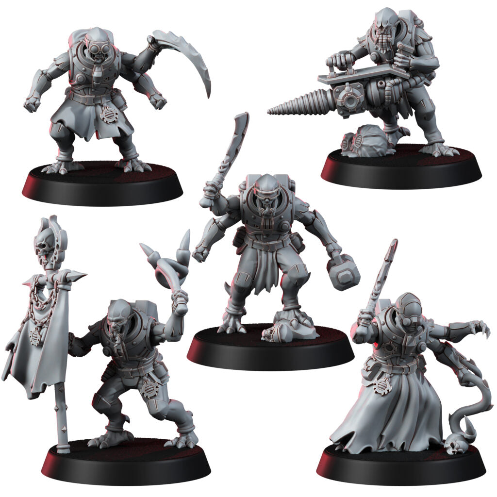 Mutant Uprising Witnesses (Multipart), proxy miniature, 28mm heroic scale unpainted resin
