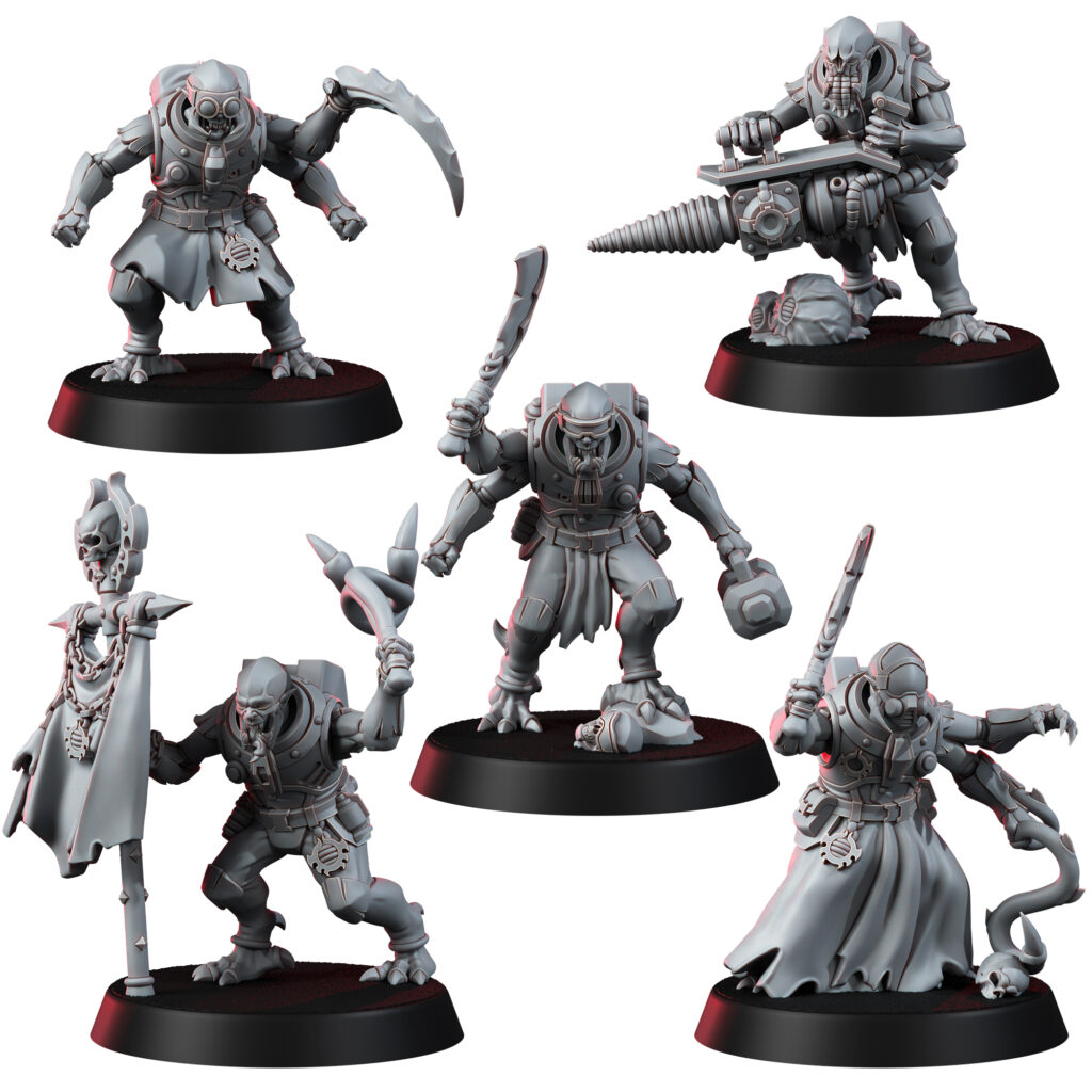 Mutant Uprising Witnesses (Multipart), proxy miniature, 28mm heroic scale unpainted resin, view 2