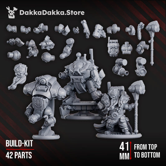 Space Dwarf Brokkr The Bronze Beard Build Kit, proxy miniature, 28mm heroic scale unpainted resin