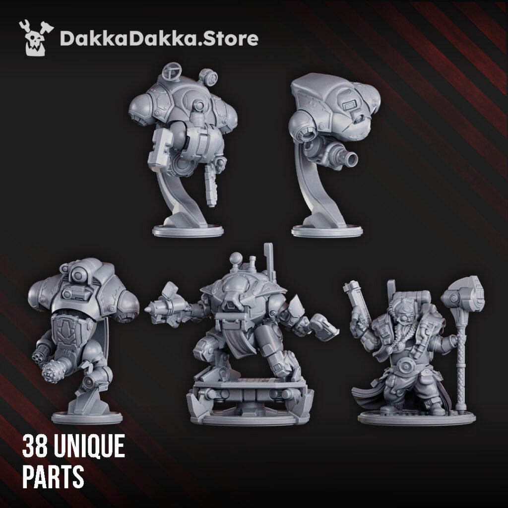 Space Dwarf Brokkr The Bronze Beard Build Kit, proxy miniature, 28mm heroic scale unpainted resin, view 3