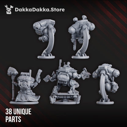 Space Dwarf Brokkr The Bronze Beard Build Kit, proxy miniature, 28mm heroic scale unpainted resin, view 4