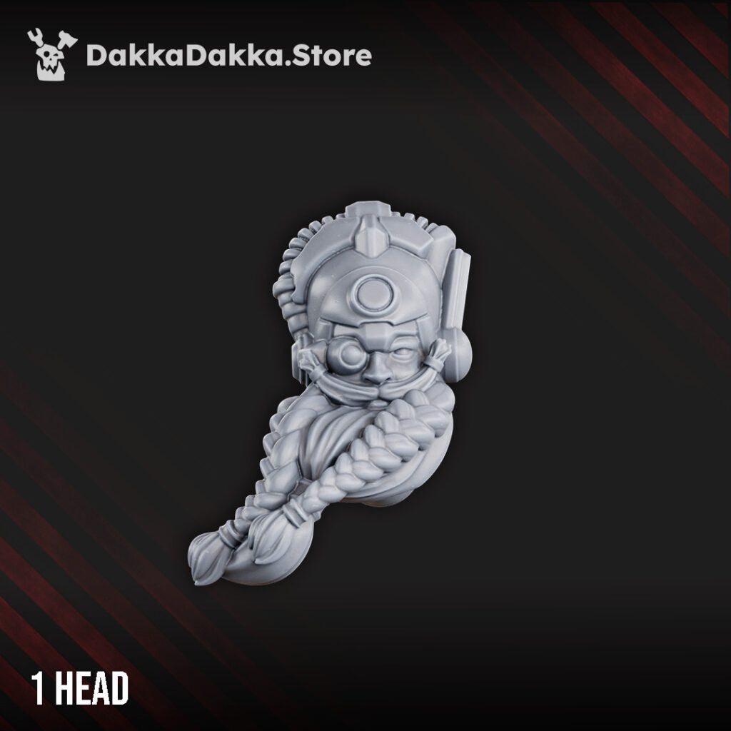 Space Dwarf Brokkr The Bronze Beard Build Kit, proxy miniature, 28mm heroic scale unpainted resin, view 5