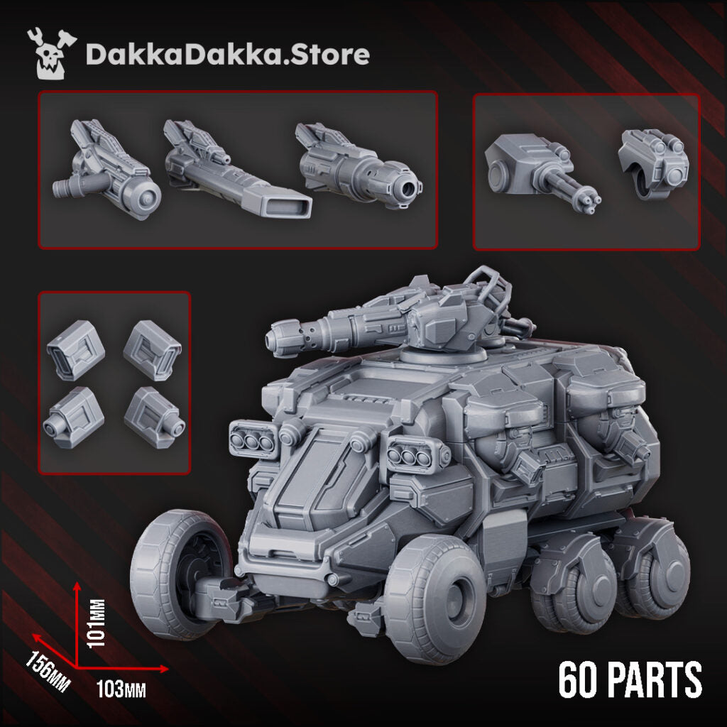 Space Dwarf Goliath Transporter, proxy miniature, 28mm heroic scale unpainted resin