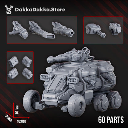 Space Dwarf Goliath Transporter, proxy miniature, 28mm heroic scale unpainted resin