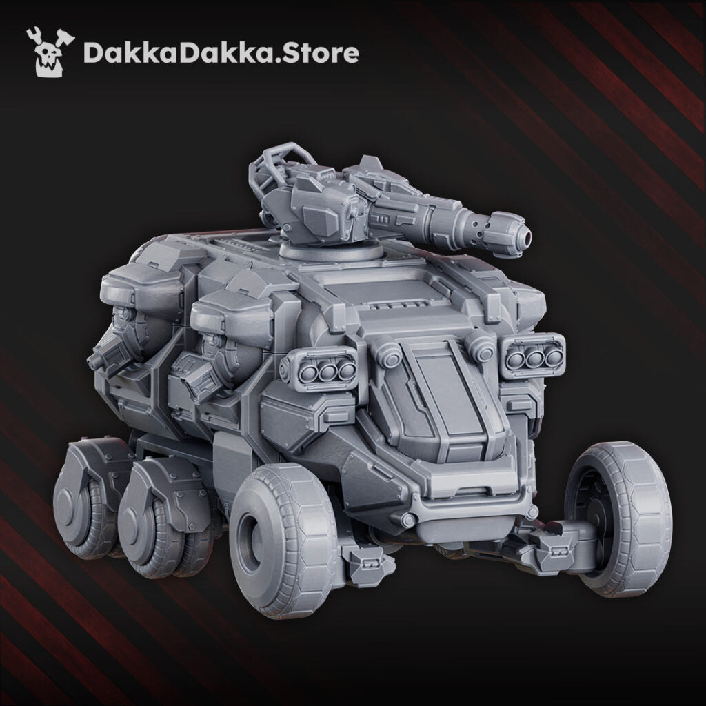 Space Dwarf Goliath Transporter, proxy miniature, 28mm heroic scale unpainted resin, view 3