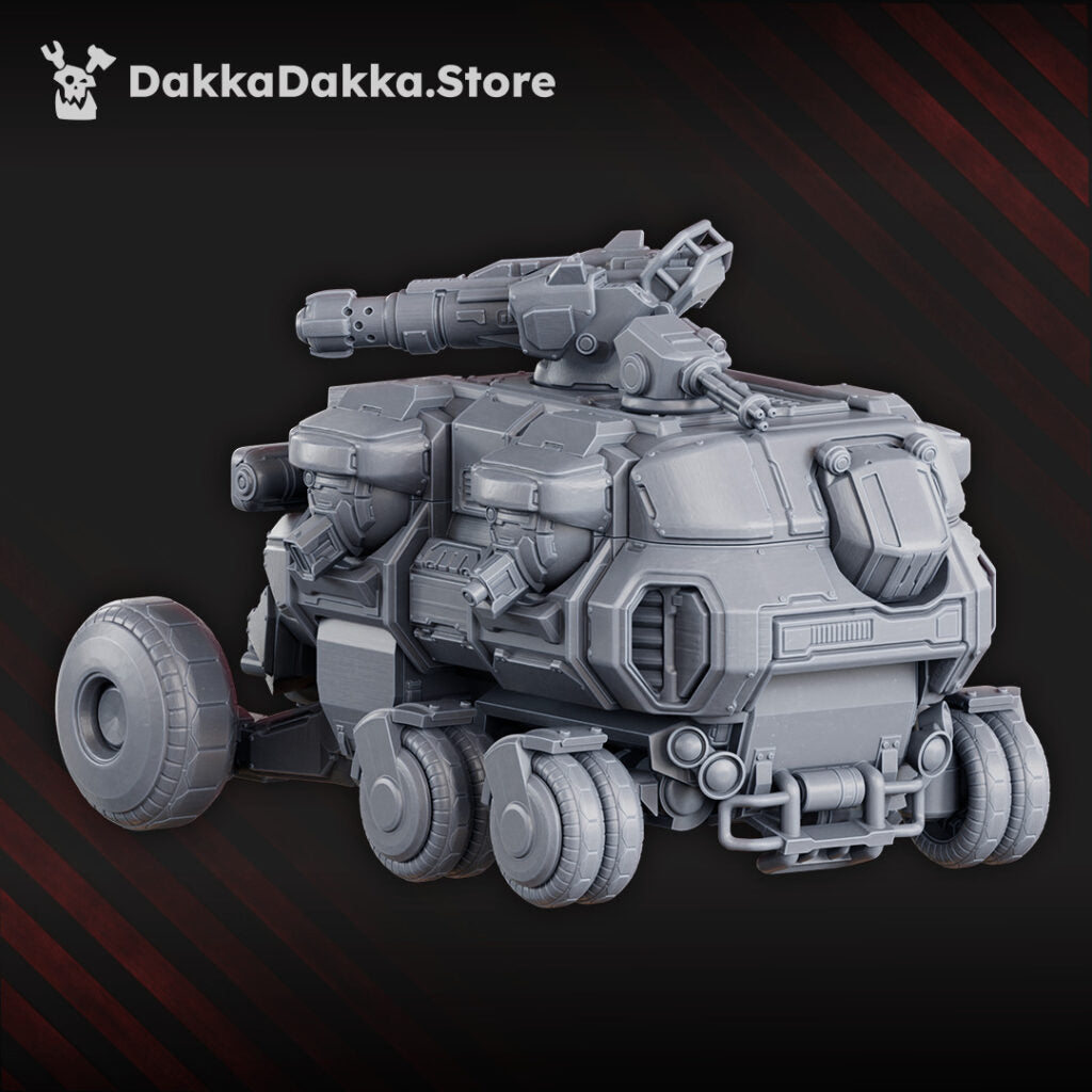 Space Dwarf Goliath Transporter, proxy miniature, 28mm heroic scale unpainted resin, view 4