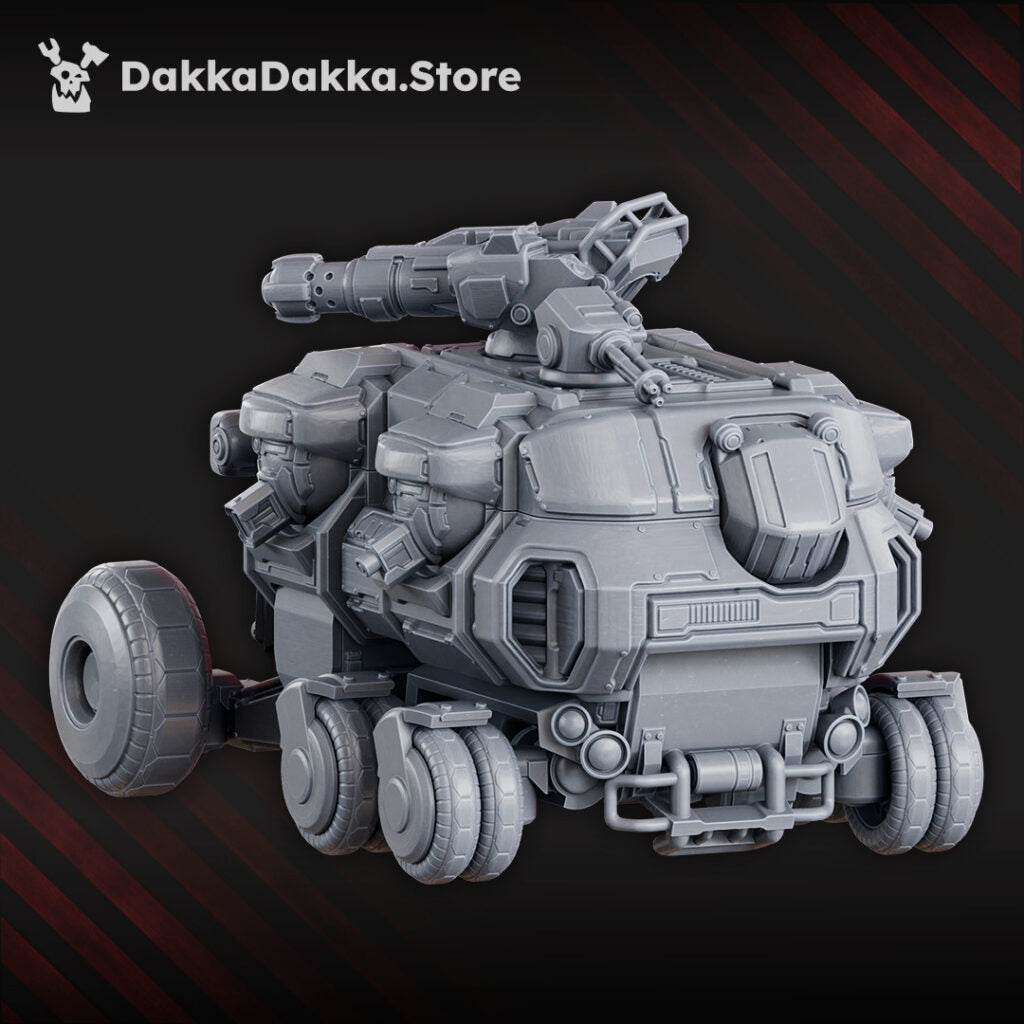 Space Dwarf Goliath Transporter, proxy miniature, 28mm heroic scale unpainted resin, view 5