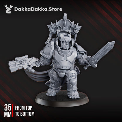 Space Dwarf Magnir The Stonebeard, proxy miniature, character, 28mm heroic scale unpainted resin