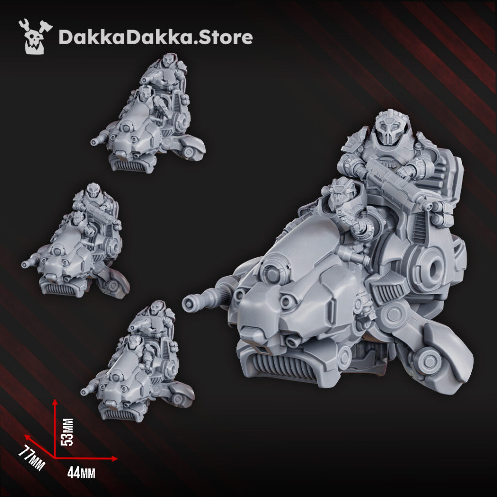 Space Dwarf Mithril Blade Riders Squad, proxy miniature, 28mm heroic scale unpainted resin, view 2