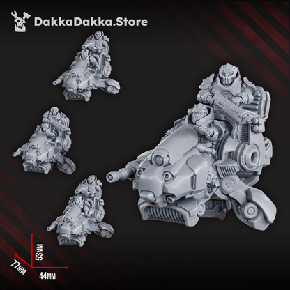Space Dwarf Mithril Blade Riders Squad, proxy miniature, 28mm heroic scale unpainted resin, view 6