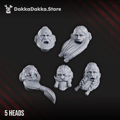 Space Dwarf Mithrilclad Sentinels Build Kit, proxy miniature, 28mm heroic scale unpainted resin, view 6