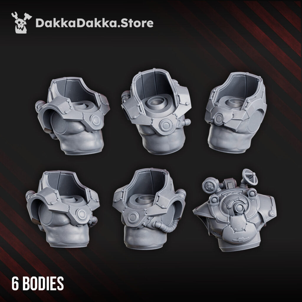 Space Dwarf Mithrilclad Sentinels Build Kit, proxy miniature, 28mm heroic scale unpainted resin, view 7
