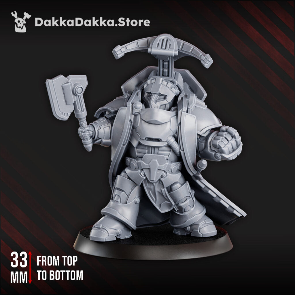 Space Dwarf Thunderfist Warrior, proxy miniature, infantry, 28mm heroic scale unpainted resin