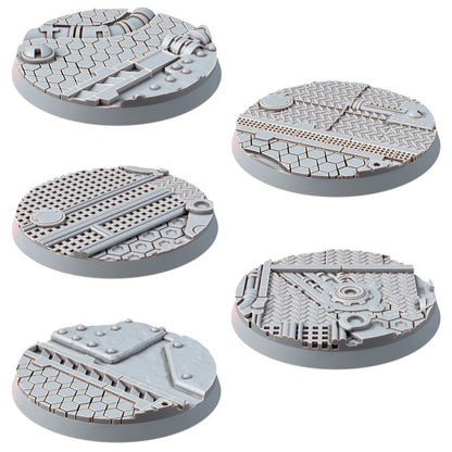 Space Dwarf 40Mm Bases (5 Units), resin miniature bases, squad, 28mm heroic scale unpainted resin, view 2