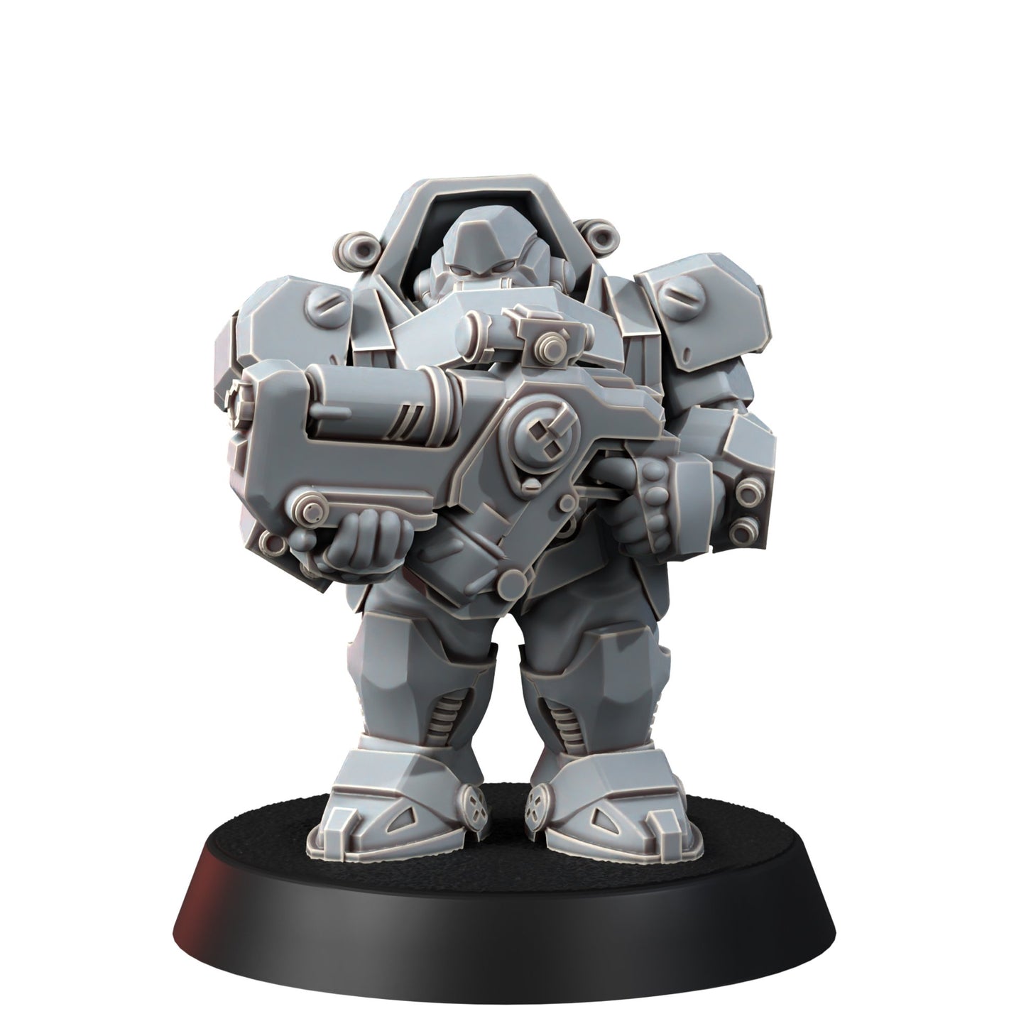 Space Dwarf Border Warriors (12 Units), proxy miniature, squad, 28mm heroic scale unpainted resin, view 5