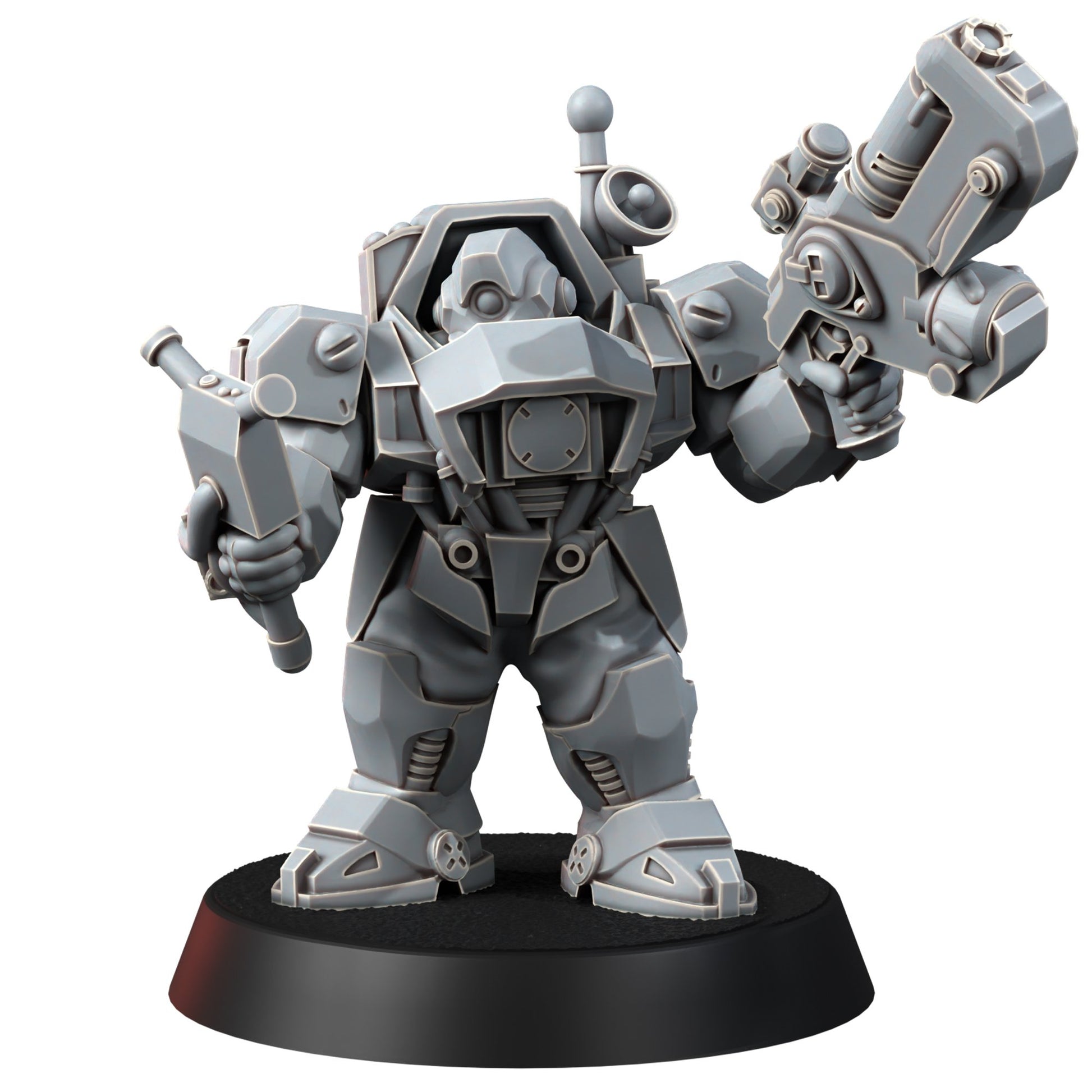 Space Dwarf Border Warriors (12 Units), proxy miniature, squad, 28mm heroic scale unpainted resin, view 6