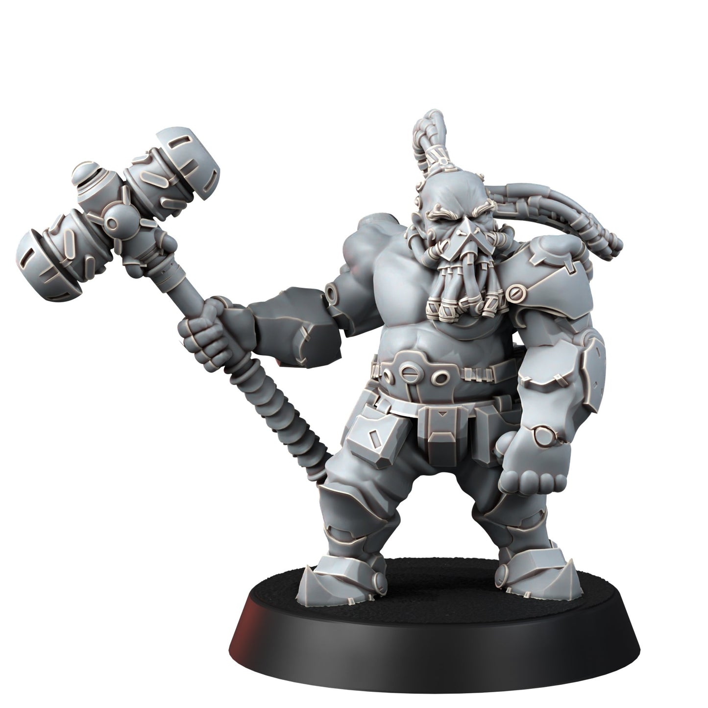 Space Dwarf Furious Berserkers (6 Units), proxy miniature, squad, 28mm heroic scale unpainted resin, view 6