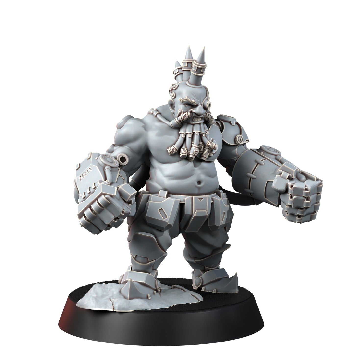 Space Dwarf Furious Berserkers (6 Units), proxy miniature, squad, 28mm heroic scale unpainted resin, view 8