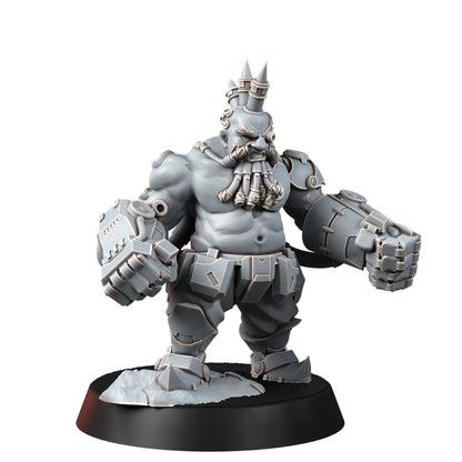 Space Dwarf Furious Berserkers (6 Units), proxy miniature, squad, 28mm heroic scale unpainted resin, view 8