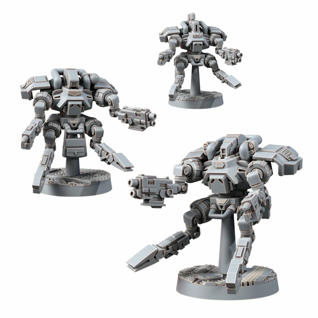Space Dwarf Thoradins Drones (3 Units), proxy miniature, squad, 28mm heroic scale unpainted resin, view 2