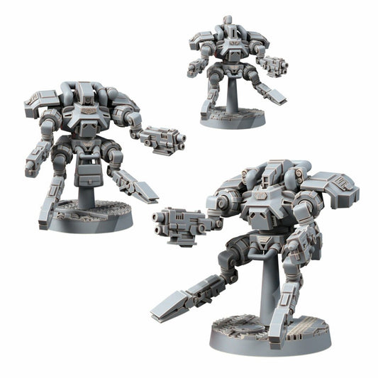 Space Dwarf Thoradins Drones (3 Units), proxy miniature, squad, 28mm heroic scale unpainted resin, view 2