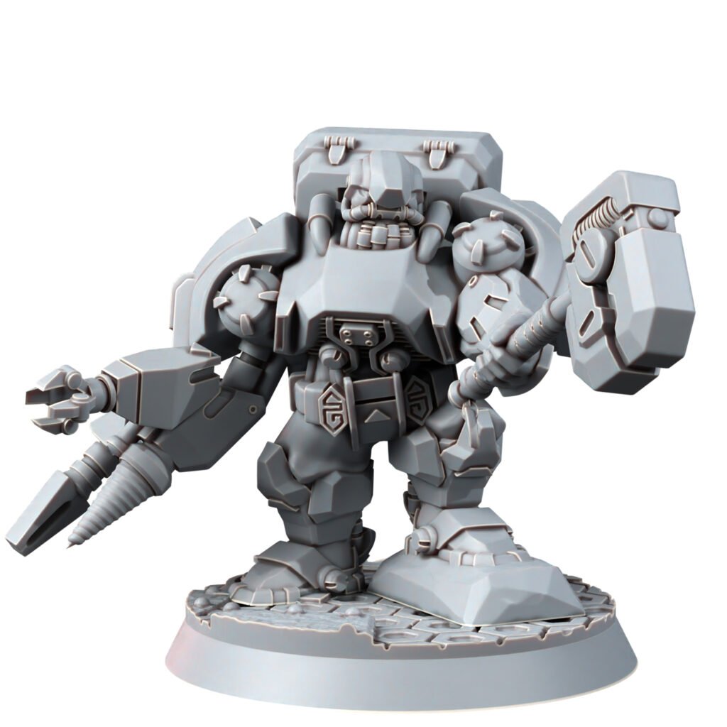 Space Dwarf Thoradins Team (5 Units), proxy miniature, squad, 28mm heroic scale unpainted resin, view 5