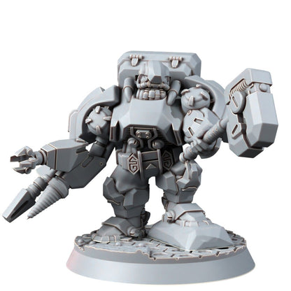 Space Dwarf Thoradins Team (5 Units), proxy miniature, squad, 28mm heroic scale unpainted resin, view 5