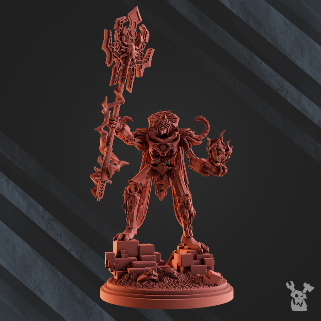 Necro Lord Akerteph, proxy miniature, character, 28mm heroic scale unpainted resin