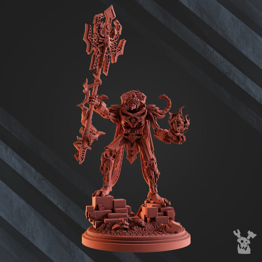 Necro Lord Akerteph, proxy miniature, character, 28mm heroic scale unpainted resin