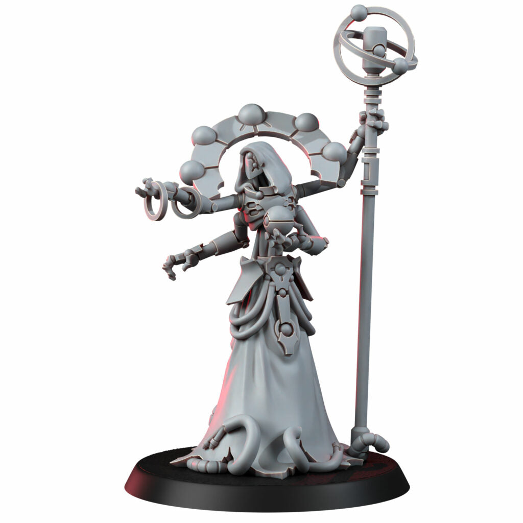 Necro Architect, proxy miniature, 28mm heroic scale unpainted resin
