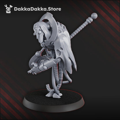 Necro Executioner Squad, proxy miniature, 28mm heroic scale unpainted resin, view 4
