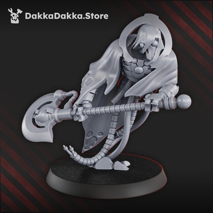 Necro Executioner Squad, proxy miniature, 28mm heroic scale unpainted resin, view 6