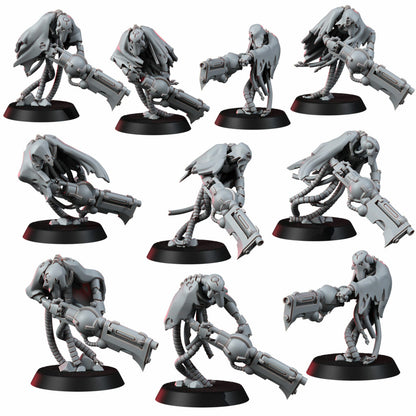 Necro Squad (10 Units), proxy miniature, 28mm heroic scale unpainted resin