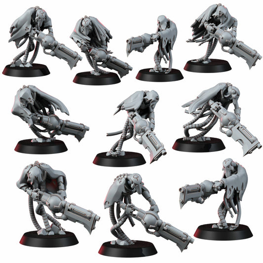 Necro Squad (10 Units), proxy miniature, 28mm heroic scale unpainted resin