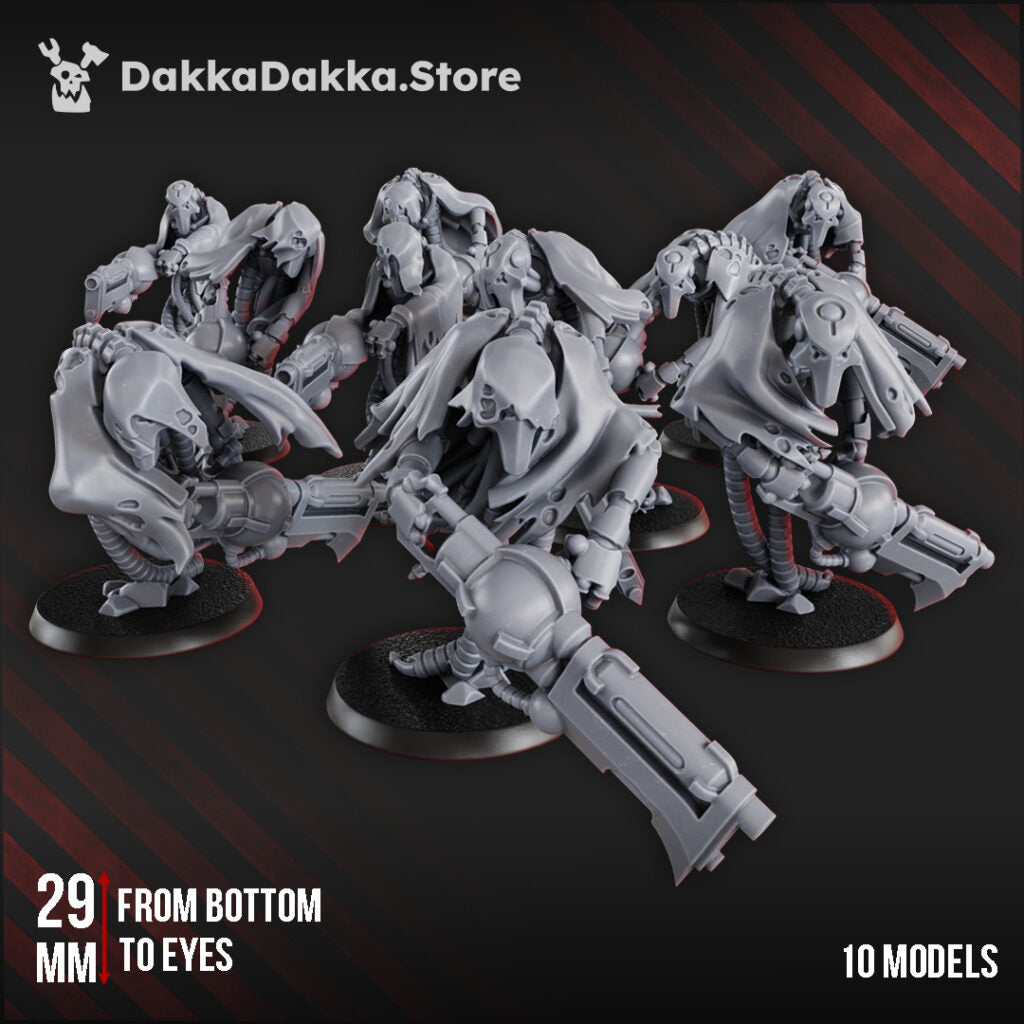 Necro Squad (10 Units), proxy miniature, 28mm heroic scale unpainted resin, view 2